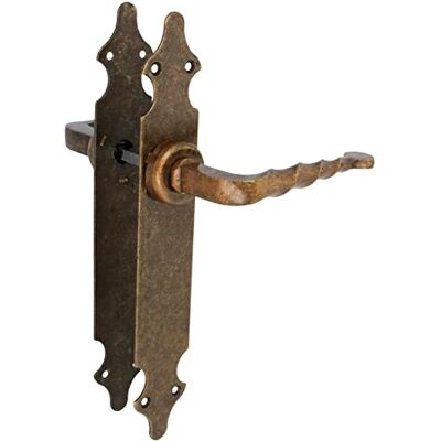 Amig Türgriff 101P Antiker Stil Elektrische Türfalle Kompatibel Innen-Briefeinwurfklappe Vintage Scharnier Design Gummifußhalter, Leder, Stahlplatte Zamak Pull Amig Türgriff 101P Antiker Stil Elektrische Türfalle Kompatibel Innen-Briefeinwurfklappe Vintage Scharnier Design Gummifußhalter, Leder, Stahlplatte Zamak Pull