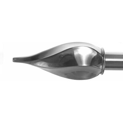 BASIT Endkappe für Gardinenstangen Ø 16mm I Endstück in Edelstahl Optik I 1 Stück Kappe I Spitze Zwirbel E14 BASIT Endkappe für Gardinenstangen Ø 16mm I Endstück in Edelstahl Optik I 1 Stück Kappe I Spitze Zwirbel E14