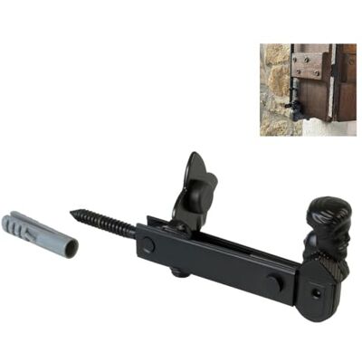 Amig – Zamak und Stahl-Fensterstopper – Maße: 157 x 60 mm – Mattschwarz – Verstellbar von 30 bis 60 mm – Inkl. Dübel und Schrauben – Fensterstopper zum Schutz vor Stößen – Sicherheitsanker Amig – Zamak und Stahl-Fensterstopper – Maße: 157 x 60 mm – Mattschwarz – Verstellbar von 30 bis 60 mm – Inkl. Dübel und Schrauben – Fensterstopper zum Schutz vor Stößen – Sicherheitsanker
