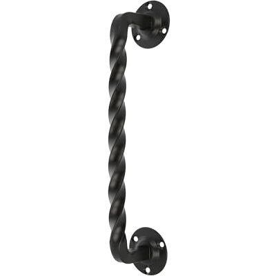 Amig Türdrücker für Innentüren oder Eingangstüren Modell 103 240 mm Drücker mit Stahlplatte und Zamak-Griff Schwarzes Finish Inklusive Rosette Handgeschmiedeter rustikaler Stil Amig Türdrücker für Innentüren oder Eingangstüren Modell 103 240 mm Drücker mit Stahlplatte und Zamak-Griff Schwarzes Finish Inklusive Rosette Handgeschmiedeter rustikaler Stil