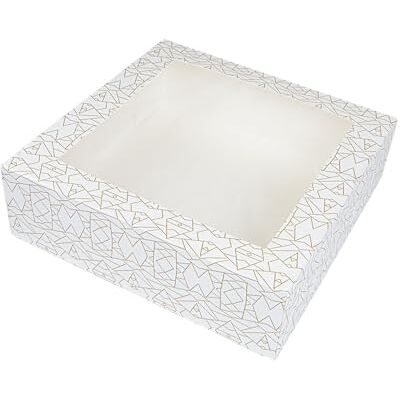 García de Pou 100 Einheiten - Backwarenboxen mit Fenster 250G/M2 + OPP 32x32x10cm Weiß Karton García de Pou 100 Einheiten - Backwarenboxen mit Fenster 250G/M2 + OPP 32x32x10cm Weiß Karton
