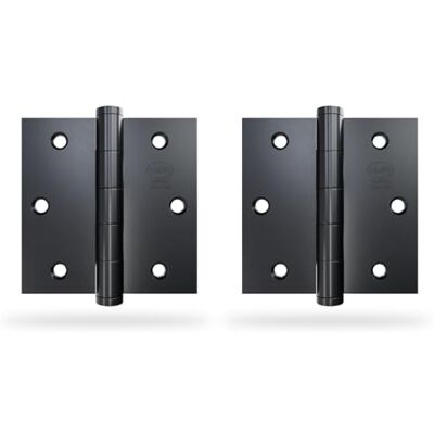 Amig Pack von 2 festen Scharnieren 3'' x 3'' (76 x 76 x 2 mm) Edelstahl 18/8 Schwarz Mit flachem Abschluss Mit quadratischer Ecke Amig Pack von 2 festen Scharnieren 3'' x 3'' (76 x 76 x 2 mm) Edelstahl 18/8 Schwarz Mit flachem Abschluss Mit quadratischer Ecke