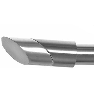 BASIT Endkappe für Gardinenstangen Ø 16mm I Endstück in Edelstahl Optik I 1 Stück Kappe I Schräge E13 BASIT Endkappe für Gardinenstangen Ø 16mm I Endstück in Edelstahl Optik I 1 Stück Kappe I Schräge E13