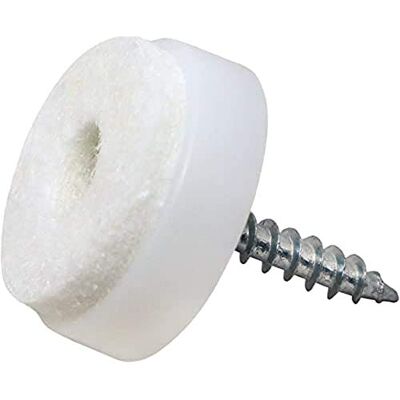 Adsamm ® / 16 x Filzgleiter mit Schraube / Weiß / Ø 20 mm / rund / Möbelgleiter zum Schrauben in Premium-Qualität Adsamm ® / 16 x Filzgleiter mit Schraube / Weiß / Ø 20 mm / rund / Möbelgleiter zum Schrauben in Premium-Qualität