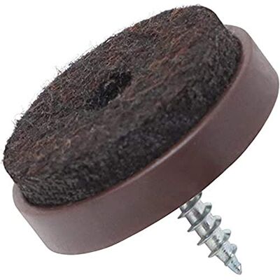 Adsamm ® / 32 x Filzgleiter mit Schraube / Braun / Ø 28 mm / rund / Möbelgleiter zum Schrauben in Premium-Qualität Adsamm ® / 32 x Filzgleiter mit Schraube / Braun / Ø 28 mm / rund / Möbelgleiter zum Schrauben in Premium-Qualität