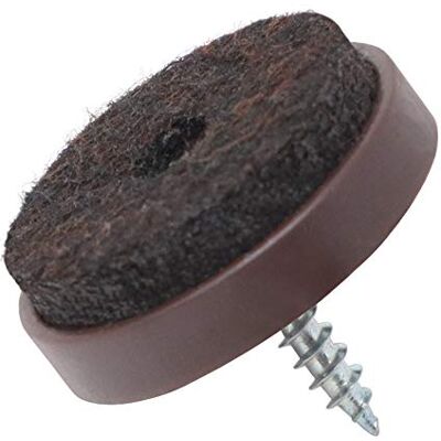 Adsamm ® / 16 x Filzgleiter mit Schraube / Braun / Ø 28 mm / rund / Möbelgleiter zum Schrauben in Premium-Qualität Adsamm ® / 16 x Filzgleiter mit Schraube / Braun / Ø 28 mm / rund / Möbelgleiter zum Schrauben in Premium-Qualität