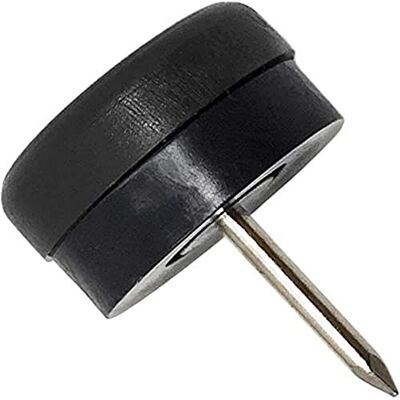Adsamm ® / 16 x Kunststoffgleiter mit Puffer und Nagel / Schwarz / Ø 20 mm / rund / Möbelgleiter mit Nagel / Möbel- und Bodengleiter Adsamm ® / 16 x Kunststoffgleiter mit Puffer und Nagel / Schwarz / Ø 20 mm / rund / Möbelgleiter mit Nagel / Möbel- und Bodengleiter