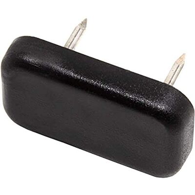 Adsamm ® / 32 x Kunststoffgleiter mit 2-Nägel / Schwarz / 18x30 mm / rechteckig / Möbelgleiter mit Nagel / Möbel- und Bodengleiter Adsamm ® / 32 x Kunststoffgleiter mit 2-Nägel / Schwarz / 18x30 mm / rechteckig / Möbelgleiter mit Nagel / Möbel- und Bodengleiter