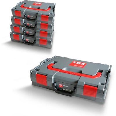 TOX Sortimentskoffer L-BOXX im Set, stapel- und verklickbar mit L-BOXX System, 8-Mulden-Kleinteileinsatz, übersichtliche Aufbewahrung für Dübel und Schrauben, Set mit 5 Stück, 094909152 TOX Sortimentskoffer L-BOXX im Set, stapel- und verklickbar mit L-BOXX System, 8-Mulden-Kleinteileinsatz, übersichtliche Aufbewahrung für Dübel und Schrauben, Set mit 5 Stück, 094909152