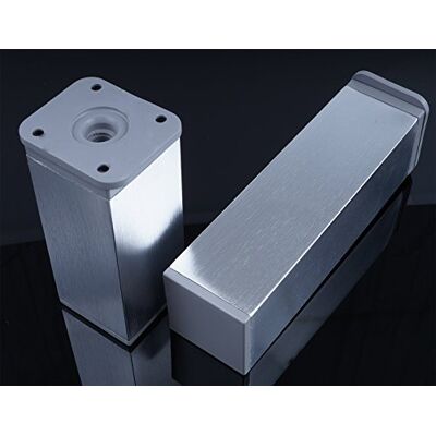 Stahlia Möbelfüße verstellbar quadratisch 180mm (4 Stück) Edelstahl Optik 40x40mm Füße für Möbel Möbelerhöhung Schrankfüsse Möbelbeine Schrankbeine Stahlia Möbelfüße verstellbar quadratisch 180mm (4 Stück) Edelstahl Optik 40x40mm Füße für Möbel Möbelerhöhung Schrankfüsse Möbelbeine Schrankbeine