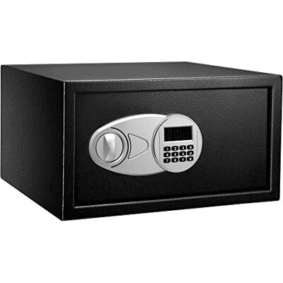 Amazon Tresor aus Stahl, Sicherheit für Zuhause, mit digitaler Tastatursperre – für Bargeld, Schmuck, Ausweise, Dokumente, 28 l, 43 cm x 37 cm x 23 cm (B x T x H), Schwarz Amazon Tresor aus Stahl, Sicherheit für Zuhause, mit digitaler Tastatursperre – für Bargeld, Schmuck, Ausweise, Dokumente, 28 l, 43 cm x 37 cm x 23 cm (B x T x H), Schwarz