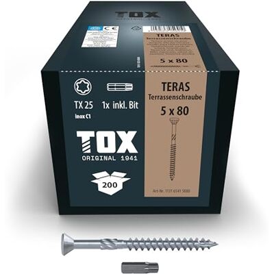 Tox Schrauben - 5,0 x 80 mm - 200 Stk. Tox Schrauben - 5,0 x 80 mm - 200 Stk.