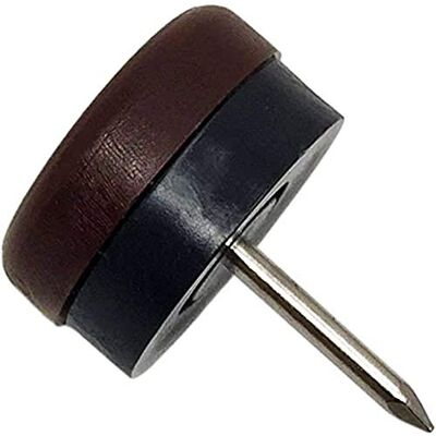 Adsamm ® / 32 x Kunststoffgleiter mit Puffer und Nagel / Braun / Ø 20 mm / rund / Möbelgleiter mit Nagel / Möbel- und Bodengleiter Adsamm ® / 32 x Kunststoffgleiter mit Puffer und Nagel / Braun / Ø 20 mm / rund / Möbelgleiter mit Nagel / Möbel- und Bodengleiter