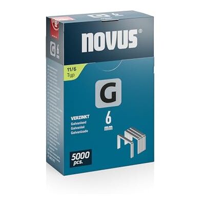 Novus Tools Flachdrahtklammern Typ 11, 6 mm, 5000 Stück, Tackerklammern Novus Tools Flachdrahtklammern Typ 11, 6 mm, 5000 Stück, Tackerklammern