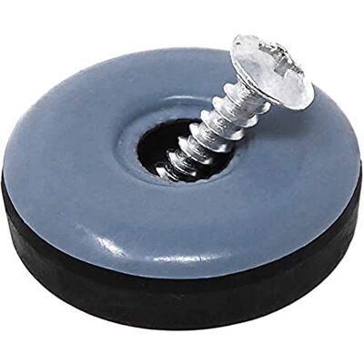 Adsamm ® / 32 x PTFE-Möbelgleiter mit Schraube / Grau-Blau / Ø 30 mm / rund / Möbel- und Bodengleiter zum Schrauben Adsamm ® / 32 x PTFE-Möbelgleiter mit Schraube / Grau-Blau / Ø 30 mm / rund / Möbel- und Bodengleiter zum Schrauben