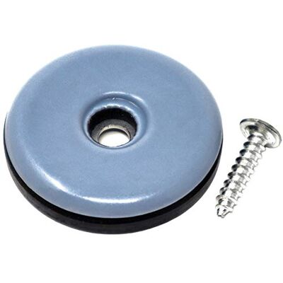 Adsamm ® / 16 x PTFE-Möbelgleiter mit Schraube/Grau-Blau/Ø 38 mm/rund/Möbel- und Bodengleiter zum Schrauben Adsamm ® / 16 x PTFE-Möbelgleiter mit Schraube/Grau-Blau/Ø 38 mm/rund/Möbel- und Bodengleiter zum Schrauben