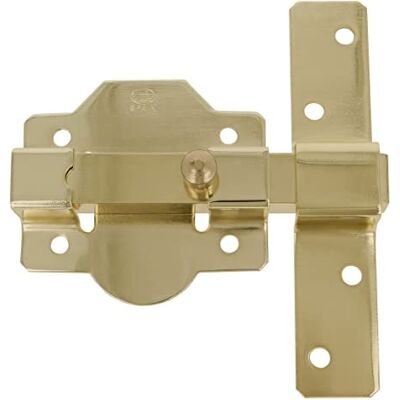 Amig Türverriegelung Vergoldeter Überschlagstift für Türen Sicherheit für Zuhause Vielseitige Anwendung in Räumen Einfache Installation, Gold, 88 x 131 mm, Stahl Amig Türverriegelung Vergoldeter Überschlagstift für Türen Sicherheit für Zuhause Vielseitige Anwendung in Räumen Einfache Installation, Gold, 88 x 131 mm, Stahl