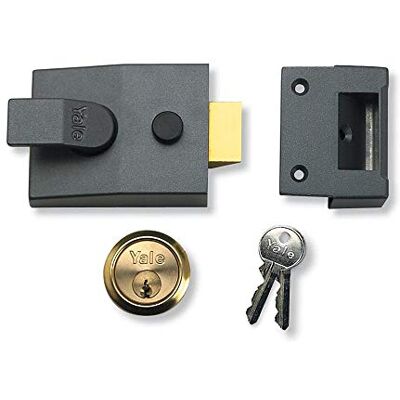 Yale 88 Standard Nachtriegelschloss, Messingzylinder, Dornmaß 60 mm, verpackt, dunkelgrau-metallic Yale 88 Standard Nachtriegelschloss, Messingzylinder, Dornmaß 60 mm, verpackt, dunkelgrau-metallic