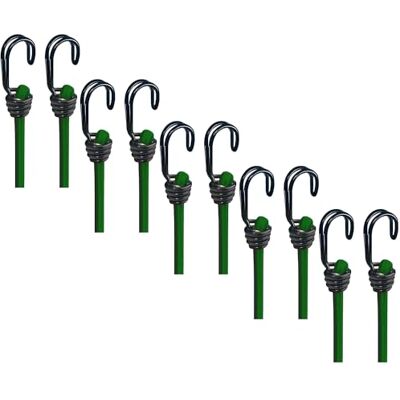 BASI 10er Set Gummispannseil mit Haken 80 cm Ø 8 mm Spanngummis Gepäckspanner mit Doppelhaken Ladungssicherung Transportsicherung Spanngurt Set 10 Stück BASI 10er Set Gummispannseil mit Haken 80 cm Ø 8 mm Spanngummis Gepäckspanner mit Doppelhaken Ladungssicherung Transportsicherung Spanngurt Set 10 Stück