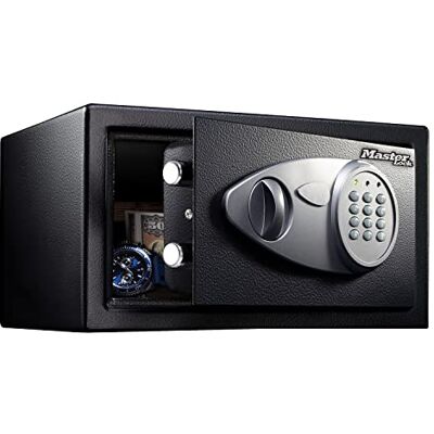 Master Lock Tresor mit Zahlenschloss, elektronische Kombination, 11 L, 19.4 x 29 x 26.4 cm Master Lock Tresor mit Zahlenschloss, elektronische Kombination, 11 L, 19.4 x 29 x 26.4 cm
