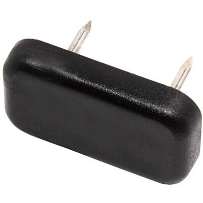 Adsamm ® / 100 x Kunststoffgleiter mit 2-Nägel/Schwarz / 18x30 mm/rechteckig/Möbelgleiter mit Nagel/Möbel- und Bodengleiter Adsamm ® / 100 x Kunststoffgleiter mit 2-Nägel/Schwarz / 18x30 mm/rechteckig/Möbelgleiter mit Nagel/Möbel- und Bodengleiter
