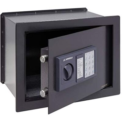 ARREGUI Class W25EB Wandtresor mit Zahlenschloss Tresor Wandmontage mit Elektronikschloss Doppelbolzen Verriegelung Einfache Montage Versteckter Tresor 28 x 38 x 25 cm, 17 L ARREGUI Class W25EB Wandtresor mit Zahlenschloss Tresor Wandmontage mit Elektronikschloss Doppelbolzen Verriegelung Einfache Montage Versteckter Tresor 28 x 38 x 25 cm, 17 L