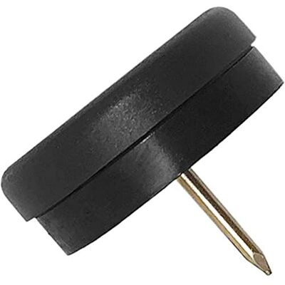 Adsamm ® / 32 x Kunststoffgleiter mit Puffer und Nagel / Schwarz / Ø 30 mm / rund / Möbelgleiter mit Nagel / Möbel- und Bodengleiter Adsamm ® / 32 x Kunststoffgleiter mit Puffer und Nagel / Schwarz / Ø 30 mm / rund / Möbelgleiter mit Nagel / Möbel- und Bodengleiter