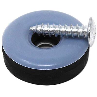 Adsamm ® / 100 x PTFE-Möbelgleiter mit Schraube / Grau-Blau / Ø 25 mm / rund / Möbel- und Bodengleiter zum Schrauben Adsamm ® / 100 x PTFE-Möbelgleiter mit Schraube / Grau-Blau / Ø 25 mm / rund / Möbel- und Bodengleiter zum Schrauben