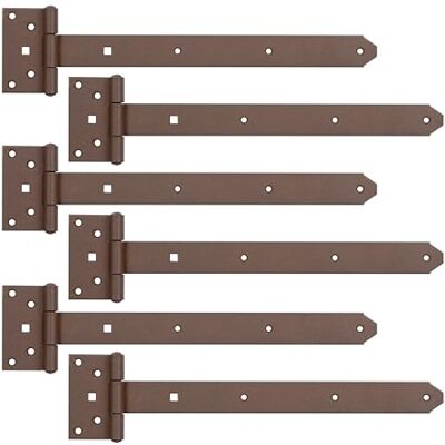 Alberts 822057 DURAVIS® Kreuzgehänge mit vernietetem Stift rostbraun duplexbeschichtet Band 391 x 40 mm Scharnier 59 x 103 mm 6er Set Alberts 822057 DURAVIS® Kreuzgehänge mit vernietetem Stift rostbraun duplexbeschichtet Band 391 x 40 mm Scharnier 59 x 103 mm 6er Set