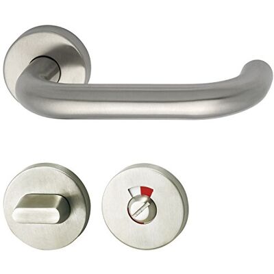 MARCHESI Drückergarnitur HARMONIE auf Rosette WC, 38-45, Edelstahl, rot weiß MARCHESI Drückergarnitur HARMONIE auf Rosette WC, 38-45, Edelstahl, rot weiß