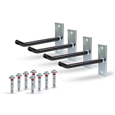 Alberts 801960 Felgenhalter-Set Wandhalterung für Autofelgen Reifenhalter mit überzogenem PVC-Schlauch galvanisch verzinkt 20 cm lange Felgen-Haken Alberts 801960 Felgenhalter-Set Wandhalterung für Autofelgen Reifenhalter mit überzogenem PVC-Schlauch galvanisch verzinkt 20 cm lange Felgen-Haken