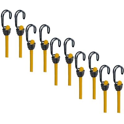 BASI 10er Set Gummispannseil mit Haken 100 cm Ø 8 mm Spanngummis Gepäckspanner mit Doppelhaken Ladungssicherung Transportsicherung Spanngurt Set 10 Stück BASI 10er Set Gummispannseil mit Haken 100 cm Ø 8 mm Spanngummis Gepäckspanner mit Doppelhaken Ladungssicherung Transportsicherung Spanngurt Set 10 Stück