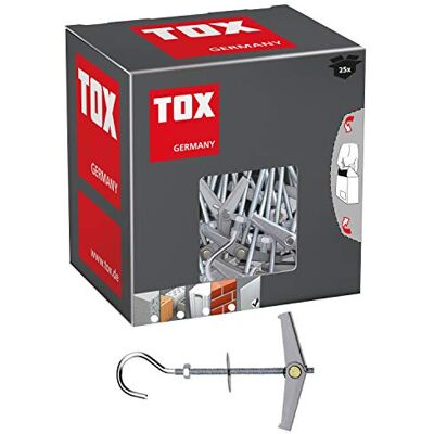 TOX Federklappdübel Pirat Eddi-S M6 mit Haken, 25 Stk. Automatischer Klappdübel für Hohlräume, verzinkt, mit Scheibe und Mutter, 024100121 TOX Federklappdübel Pirat Eddi-S M6 mit Haken, 25 Stk. Automatischer Klappdübel für Hohlräume, verzinkt, mit Scheibe und Mutter, 024100121