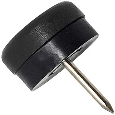 Adsamm ® / 32 x Kunststoffgleiter mit Puffer und Nagel/Schwarz/Ø 20 mm/rund/Möbelgleiter mit Nagel/Möbel- und Bodengleiter Adsamm ® / 32 x Kunststoffgleiter mit Puffer und Nagel/Schwarz/Ø 20 mm/rund/Möbelgleiter mit Nagel/Möbel- und Bodengleiter