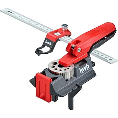 kwb Dübelhilfe/Dübellehre mit 30 cm Lineal, 3-12 mm Bohrlöcher inkl. Kernlochmaßen, Schablone zum gerade Bohren in Holz, Metall u. v. m., Dübelbohrlehre zum Verdübeln kwb Dübelhilfe/Dübellehre mit 30 cm Lineal, 3-12 mm Bohrlöcher inkl. Kernlochmaßen, Schablone zum gerade Bohren in Holz, Metall u. v. m., Dübelbohrlehre zum Verdübeln