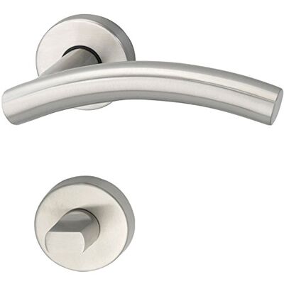 MARCHESI Drückergarnitur MOSKAU auf Rosette WC, 38-45, Edelstahl matt MARCHESI Drückergarnitur MOSKAU auf Rosette WC, 38-45, Edelstahl matt