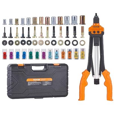 VEVOR Nietmutternzange-Set Blindnietmutternzange 410 mm, Nietenzange 13 Sätze von Muttern & Dornen, Nietmutterwerkzeug M3 M4 M5 M6 M8 M10 M12 Profi Handnietzange, Nietmaschine Gewinde Nuss Nieten VEVOR Nietmutternzange-Set Blindnietmutternzange 410 mm, Nietenzange 13 Sätze von Muttern & Dornen, Nietmutterwerkzeug M3 M4 M5 M6 M8 M10 M12 Profi Handnietzange, Nietmaschine Gewinde Nuss Nieten