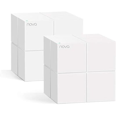 Tenda Nova MW6 Mesh WLAN System AC1200 Dual Band Mesh Set empfohlen für Häuser mit 1-2 Schlafzimmern 4xGigabit Port Ersetzt Router und Repeater APP Steuerung -WPA2-2er Pack Tenda Nova MW6 Mesh WLAN System AC1200 Dual Band Mesh Set empfohlen für Häuser mit 1-2 Schlafzimmern 4xGigabit Port Ersetzt Router und Repeater APP Steuerung -WPA2-2er Pack