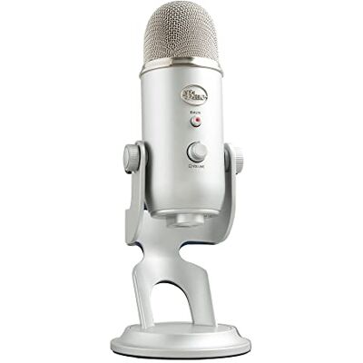 Logitech Blue Yeti USB-Mikrofon für Aufnahmen, Streaming, Gaming Mikrofon für PC/Mac/Laptop, Blue VO!CE Effekte, Verstellbarer Ständer, Plug and Play Silber Logitech Blue Yeti USB-Mikrofon für Aufnahmen, Streaming, Gaming Mikrofon für PC/Mac/Laptop, Blue VO!CE Effekte, Verstellbarer Ständer, Plug and Play Silber