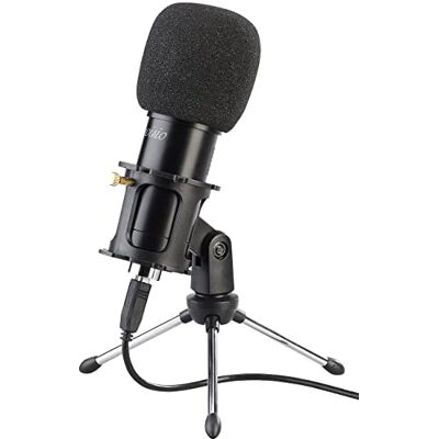 auvisio Microfone: Profi-USB-Kondensator-Mikrofon, High-Performance, Mini-Stativ (Kondensatormikrofon, Gaming Mikrofon, Laptop Tisch) auvisio Microfone: Profi-USB-Kondensator-Mikrofon, High-Performance, Mini-Stativ (Kondensatormikrofon, Gaming Mikrofon, Laptop Tisch)