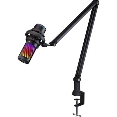 PREYON Gaming Mikrofon PC mit Arm USB Microphone Podcast Streaming Studio Laptop Stand Mic Zubehör Tischmikrofon RGB Kondensator Stummschaltung Standmikrofon Cardioid Omnidirektional – Schwarz PREYON Gaming Mikrofon PC mit Arm USB Microphone Podcast Streaming Studio Laptop Stand Mic Zubehör Tischmikrofon RGB Kondensator Stummschaltung Standmikrofon Cardioid Omnidirektional – Schwarz