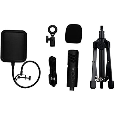 Vdaxvme Mikrofon mit Stativständer für Geburtstag und Streaming-Konferenz, professionelle Kits Gaming Mic Vdaxvme Mikrofon mit Stativständer für Geburtstag und Streaming-Konferenz, professionelle Kits Gaming Mic