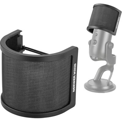 NEEWER Mikrofon Popschutz, dreilagiger Isolations Windschutz Pop Filter für Microphone mit 40–72mm Durchmesser kompatibel mit Blue Yeti für Podcast Streaming Voice Over Gesang Studioaufnahmen, MS020 NEEWER Mikrofon Popschutz, dreilagiger Isolations Windschutz Pop Filter für Microphone mit 40–72mm Durchmesser kompatibel mit Blue Yeti für Podcast Streaming Voice Over Gesang Studioaufnahmen, MS020