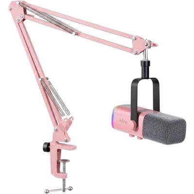 FIFINE XLR Streaming Mikrofon mit Arm für Podcast Studio, USB Dynamisch Microphone Gaming PC mit Stummschalttaste, für PS4/5 Mac Mixer Soundkarten Rose FIFINE XLR Streaming Mikrofon mit Arm für Podcast Studio, USB Dynamisch Microphone Gaming PC mit Stummschalttaste, für PS4/5 Mac Mixer Soundkarten Rose
