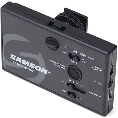Samson Go Mic Mobile Professional Wireless Microphone System for Smartphones (Receiver Only) Black Samson Go Mic Mobile Professional Wireless Microphone System for Smartphones (Receiver Only) Black