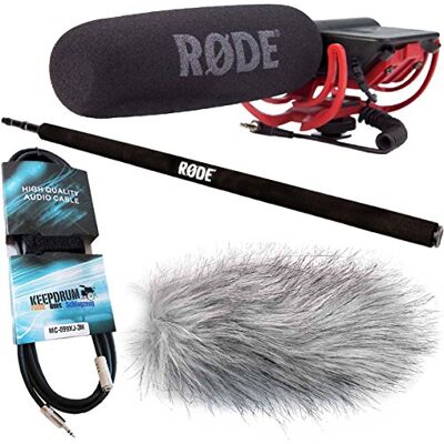 keepdrum Rode Videomic Rycote Bundle + Micro Boompole + Windschutz WSWH + Miniklinke 3m keepdrum Rode Videomic Rycote Bundle + Micro Boompole + Windschutz WSWH + Miniklinke 3m