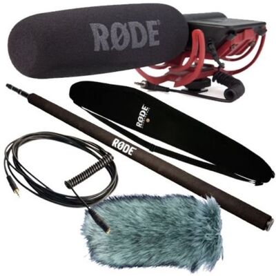 keepdrum Rode Videomic Rycote Mikrofon + Deadcat Windschutz + Micro-Boompole + VC1 Kabel + Tasche keepdrum Rode Videomic Rycote Mikrofon + Deadcat Windschutz + Micro-Boompole + VC1 Kabel + Tasche