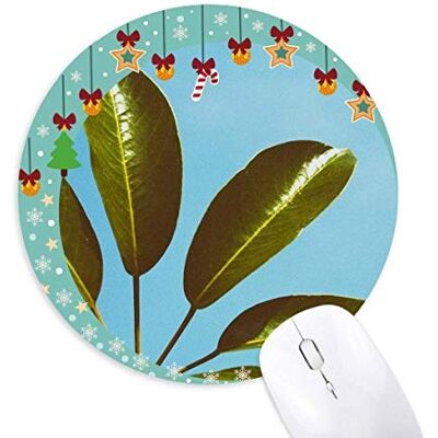 Blue Sky Leaf Plant Picture Nature Mouse Pad Jingling Bell Round Rubber Mat Blue Sky Leaf Plant Picture Nature Mouse Pad Jingling Bell Round Rubber Mat