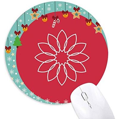 Linie Lotus Flower Plant Flower Mouse Pad Jingling Bell Round Rubber Mat Linie Lotus Flower Plant Flower Mouse Pad Jingling Bell Round Rubber Mat