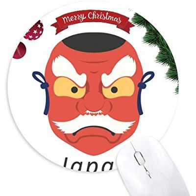 Traditionelle japanische lokale Ghost Mask Round Rubber Maus Pad Weihnachtsbaum Mat Traditionelle japanische lokale Ghost Mask Round Rubber Maus Pad Weihnachtsbaum Mat